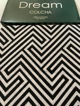 Colcha Solteiro Dream 1,50M X 2,40M 100% Algodão Preto E Branco