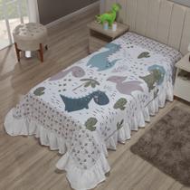Colcha Solteiro Infantil com Babado 1,70 x 2,30m Avulso 01 peça Decoração, Quarto, Criança