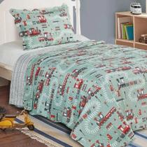 Colcha Solteiro Infantil Evolution Patchwork Camesa 230x160cm