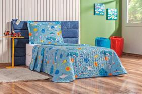 Colcha Solteiro Infantil Menino Menina Micro Percal 200 Fios