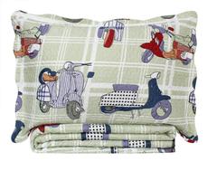 Colcha Solteiro Infantil Patchwork Dupla Face 2 Peças