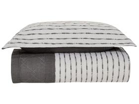 Colcha Solteiro Karsten 100% Algodão Mendi Branco e Preto 2 Peças