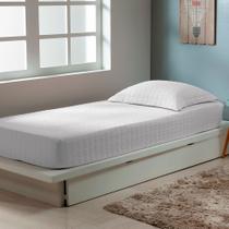 Colcha Solteiro Slip Percal 200 Fios Algodão Zapt Zum Com Elástico toda volta 02 Peças Branco Colcha Solteiro Slip Percal 200 Fios Algodão Zapt Zum Com Elástico toda volta 02 Peças Branco