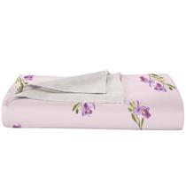 Colcha Solteiro Teka Allegro Plus 90 fios 150x230 cm Estampa:Orquídeas