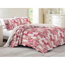 Colcha Super King Camesa Patchwork 3 Peças Dupla Face Batura