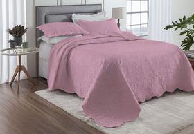 Colcha Ultrassônica - Solteiro - Classic - C/ Porta Travesseiro - Rosa - Rozac