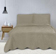 Colcha Velvet Veludo King Size Porta Travesseiros Bege Colcha Velvet Veludo King Size Porta Travesseiros Bege