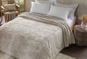 Colcha Vintage Classic Melody Queen 240x260m Cor Bege Wool Jolitex