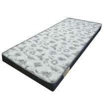 Colchão 88x188 Solteiro Espuma D20 Cor Branco com Preto Colchão 88x188 Solteiro Espuma D20 Cor Branco com Preto