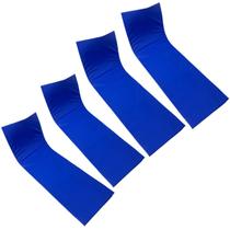 Colchão Almofada Espreguiçadeira Dupla-face Azul Kit 4un