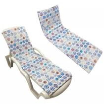 Colchão Almofada Espreguiçadeira Dupla-face Estampa Mar Azul Colchão Almofada Espreguiçadeira Dupla-face Estampa Mar Azul