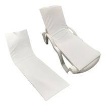 Colchão Almofada Espreguiçadeira Impermeável Branca Lisa