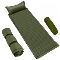 Colchão Auto Inflável Camping Com Travesseiros Viagem