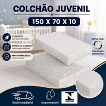 Colchão Baby para Cama Infantil Impermeável Juvenil 150x70 Espuma D18 Conforto e Durabilidade