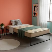 Colchão Bege de Solteiro em Espuma D28 de Alta Qualidade Fabricação Própria,Confortável,Resistente,,Melhor Preço,88x188x14 Cm.