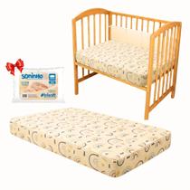 Colchão Berço Cercadinho Chiqueirinho Click Baby 60x90x10cm +Travesseiro