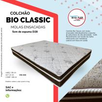 Colchão bio classic casal one side com molas ensacadas 22x188x138 bio flex
