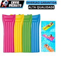 Colchão Boia Inflável Versátil para Piscina e Praia 183 x 69 cm