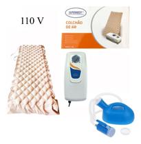 Colchão Caixa De Ovo Elétrico Inflável Automático Com Motor 110V + Coletor De Urina Urinol 2 Litros