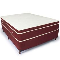 Colchão Cama Box Casal 1,38x1,88x0,28 Espuma D33 Cor Bordo