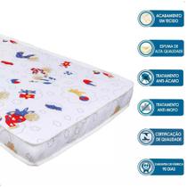 Colchão Cama e Berço Infantil 130x60cm D18 Confortável Antialérgico - Lopes Decor