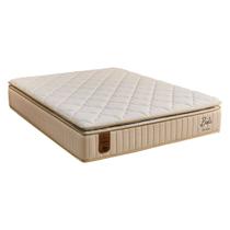 Colchão Casal 138x188x28 Prorelax Bali Molas Ensacadas Pillow Top Turn Free - Bege/Branco Colchão Casal 138x188x28 Prorelax Bali Molas Ensacadas Pillow Top Turn Free - Bege/Branco