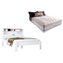 Colchão Casal American Herval + Cama Invicta Branco