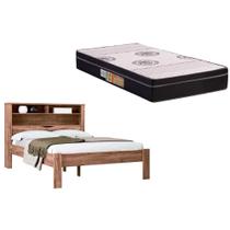 Colchão Casal Anatômico Orthoface Polar (1un) + Cama Invicta Com Baú Jatoba/Atacama