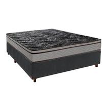 Colchão Casal D28 + Box Cinza - Conforto
