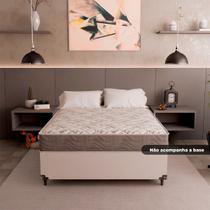 Colchão Casal D33 One Face - 17x138x188cm - Suede Bege - Suede Cinza