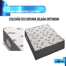 Colchao casal d33 só espuma selada ortobom 138x188x17