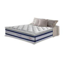 Colchão Casal de Molas Ensacadas D33 com Pillow TOP Cama inBox Select 138x188x32 Azul
