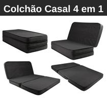 Colchão Casal Dobrável 4 Em 1 , Espuma D28 , Firme a Vácuo ,fabricação própria ,envio imediato ,Confortável ,Melhor Preço ,.