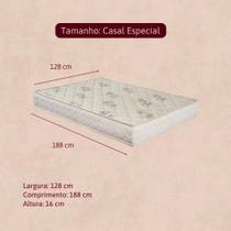 Colchão Casal Espuma Certificada D45 Orthocrin Diamante128X188X16 Medida Especial Tecido Resistente Antialérgico