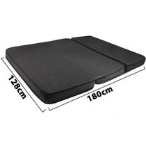 Colchão Casal Espuma D28 3 em 1 Dobrável Preto Compacto e Funcional 1,28 x 1,80 x 0,10 Colchão Casal Espuma D28 3 em 1 Dobrável Preto Compacto e Funcional 1,28 x 1,80 x 0,10