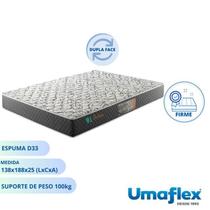 Colchão Casal Espuma D33 Umaflex Ouro D33 138x188x25 - Dupla Face - Firme - Alto - Qualidade e Durabilidade