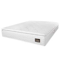 Colchão Casal Espuma D45 Lazio Pillow Top 138x188x24cm Branco Hellen - Suporta Até 150 Kg Por Pessoa Branco - HELLEN ESTOFADOS E COLCHÕES