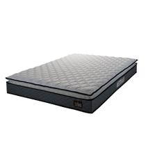 Colchão Casal Espuma D45 Pillow Top Strong 138x188x24cm Cinza/Branco Hellen - Suporta até 150kg por Colchão Casal Espuma D45 Pillow Top Strong 138x188x24cm Cinza/Branco Hellen - Suporta até 150kg por