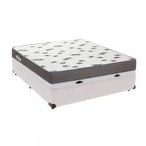 Colchão Casal Espuma Ortobom D33 Light +Cama Box Baú 138x188x56