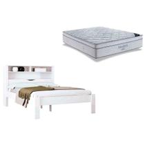 Colchão Casal Freedom Ortobom + Cama Invicta Branco