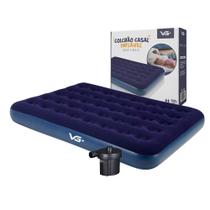 Colchão Casal Infável + Bomba de Ar Elétrica VG Plus