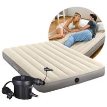 Colchão Casal Inflável Dura Beam Fiber Tech 272kg Standard com Bomba Elétrica 110v Intex