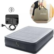 Colchão Casal Inflável Intex Dura Beam Comfort Plush C/ Bomba Elétrica Embutida 127v Colchão Casal Inflável Intex Dura Beam Comfort Plush C/ Bomba Elétrica Embutida 127v