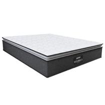 Colchão Casal King Gazin Molas Ensacadas Pillow Top Maximus 193x203x28cm Cinza - Branco Cinza-bran