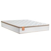 Colchão Casal King Molas Ensacadas Real 193x203x27cm Branco / Bege Inducol - Suporta até 130kg por Pessoa Colchão Casal King Molas Ensacadas Real 193x203x27cm Branco / Bege Inducol - Suporta até 130kg por Pessoa