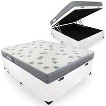 COLCHÃO CASAL LIGHT D33 e BASE BOX BÁU material sintético