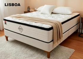COLCHÃO CASAL LISBOA CINZA MOLAS POCKET 188x138x33