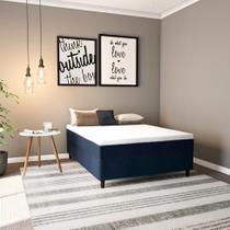 Colchão Casal Mola Ensacada Aube Macio (25x138x188) Azul e Branco Colchão Casal Mola Ensacada Aube Macio (25x138x188) Azul e Branco