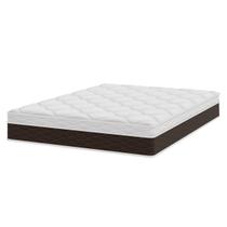 Colchão Casal Molas Ensacadas Individualmente 138x188x24 Euro Pillow Marrom E Branco Karina Umaflex