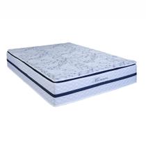 Colchão Casal Molas Ensacadas Mônaco 32x138x188cm Paropas By Ecosono Branco/Azul Colchão Casal Molas Ensacadas Mônaco 32x138x188cm Paropas By Ecosono Branco/Azul